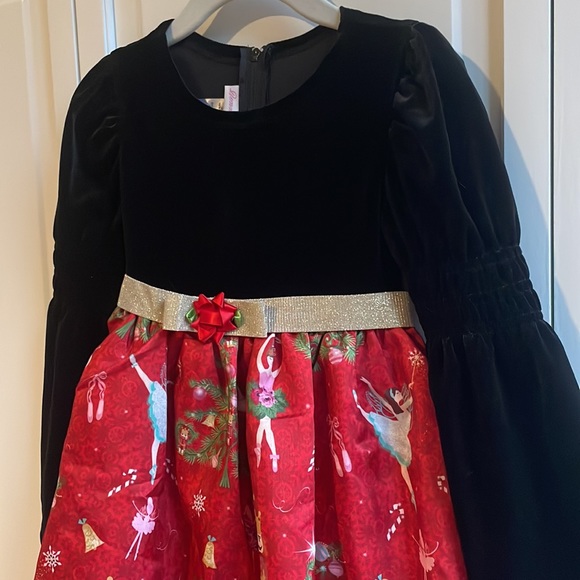 Bonnie Jean Little Girls’ Christmas “Holiday Velvet Nutcracker” Dress